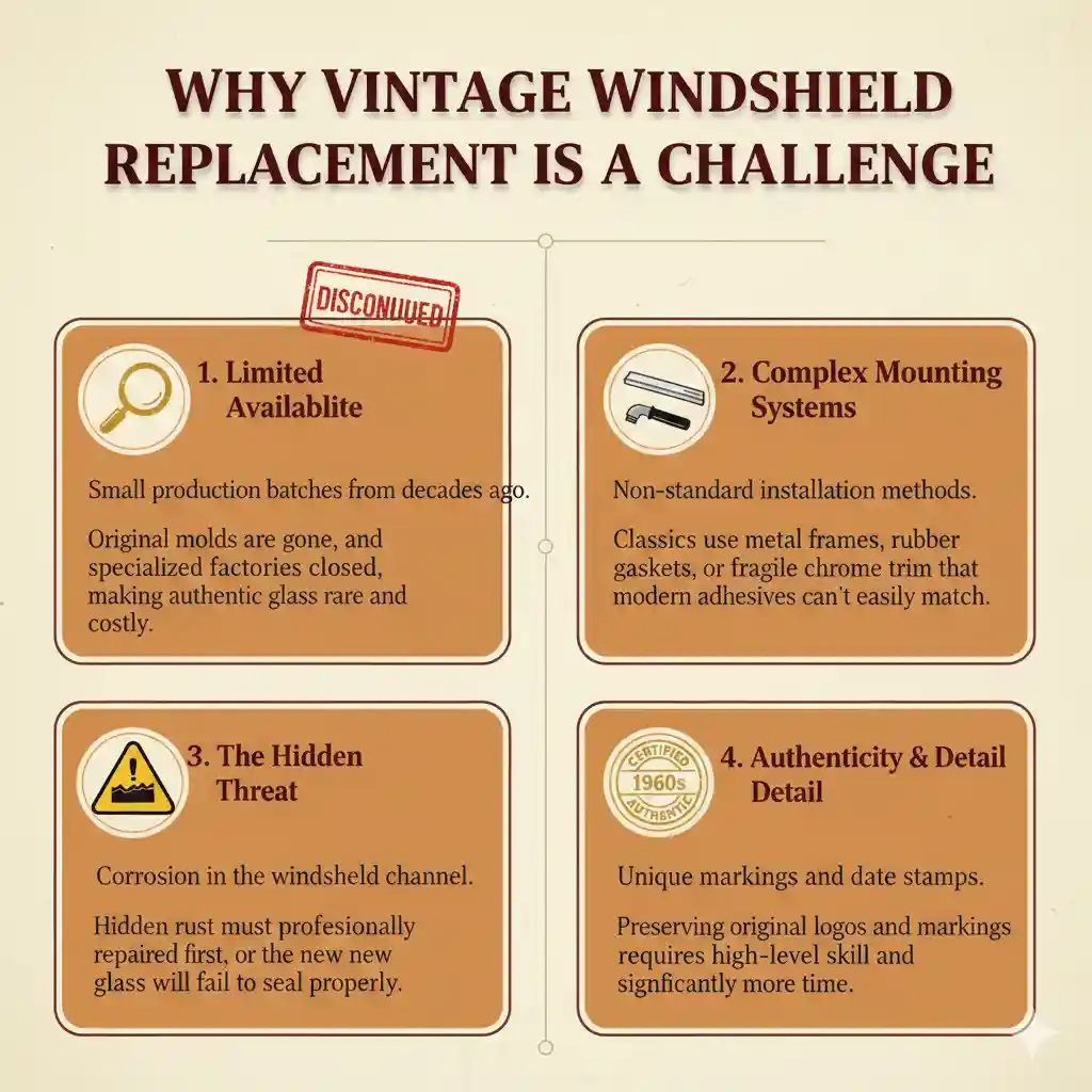 Windshield Replacement for Vintage Vehicles