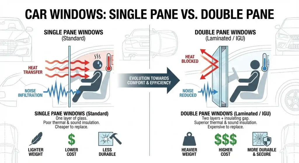 what is the difference between single and double pane window