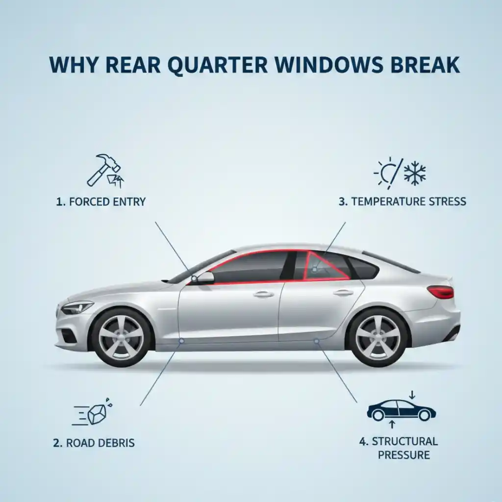 Why Rear Quarter Windows Break