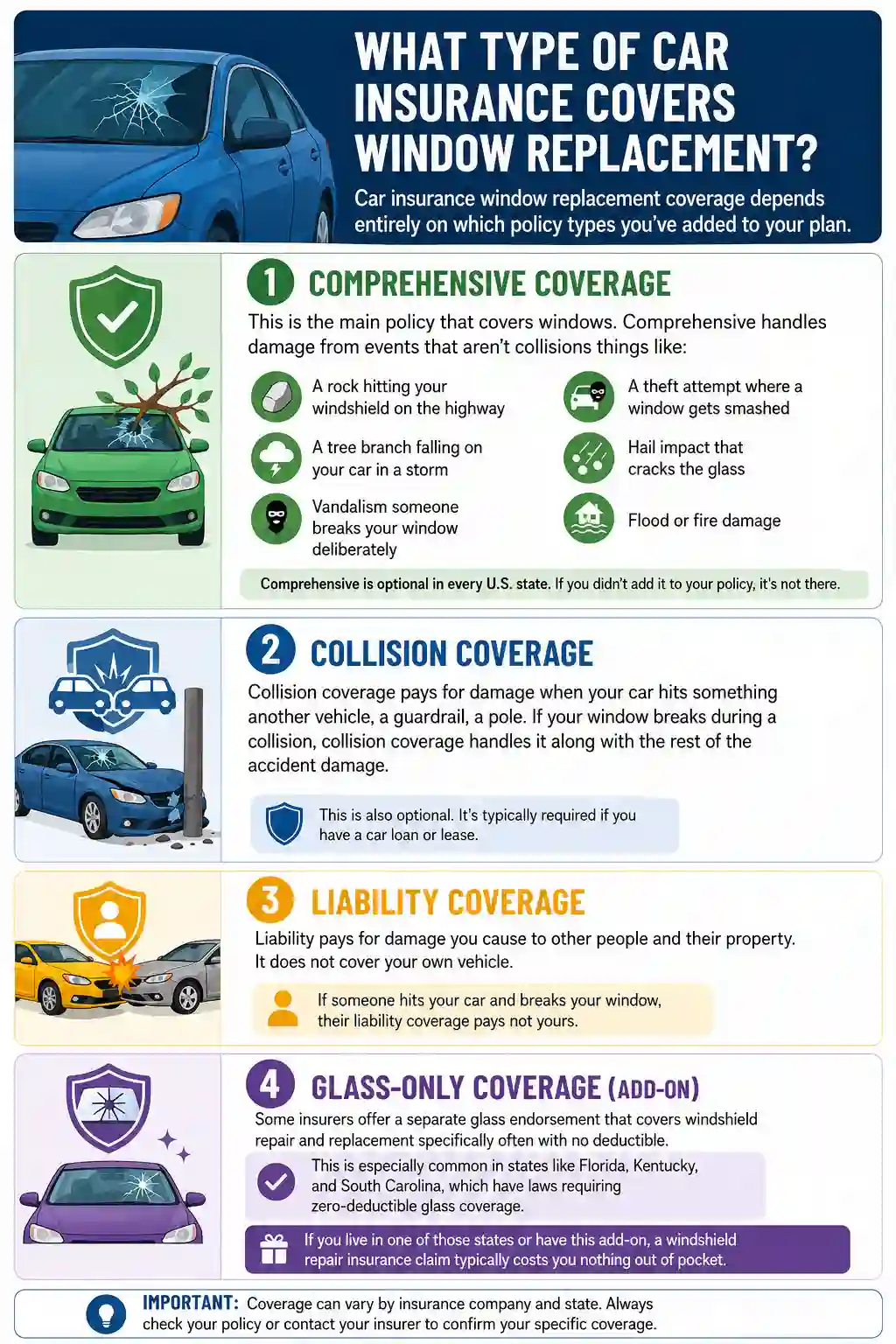 does car insurance cover window replacement